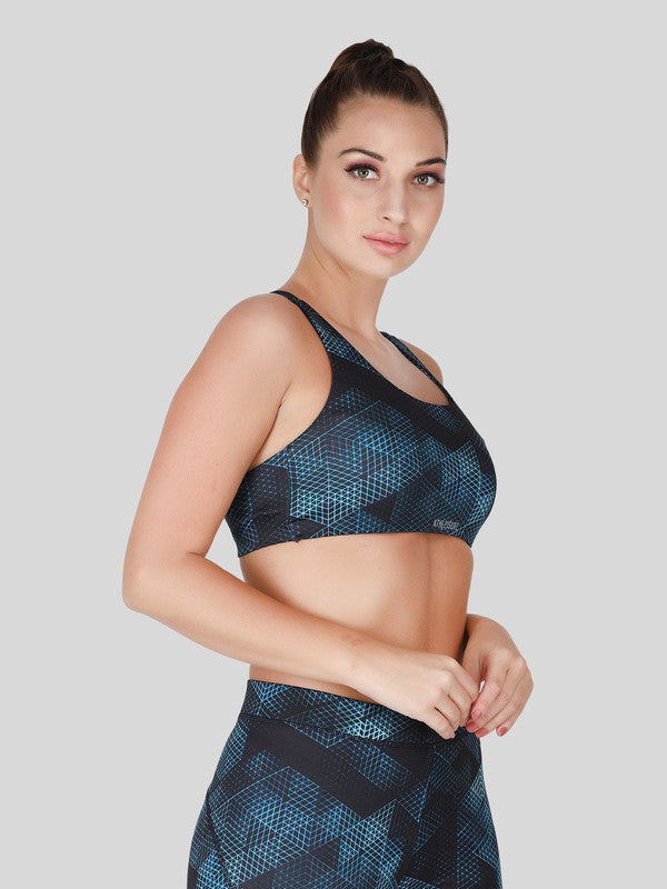 Lovable Mint -Navy Print Non Padded Non Wired Full Coverage Bra -VITALITY BRA HD_MT-NY