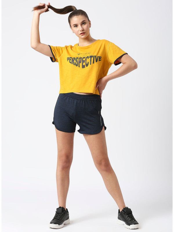 Women Yellow Printed Tops & T-Shirts-ASPEN TOP-MY