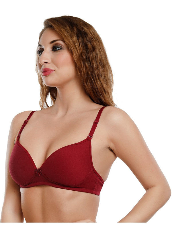 Daisy Dee Maroon Padded Non Wired Full Coverage Everyday bra NMSTI_Maroon-Lovable India