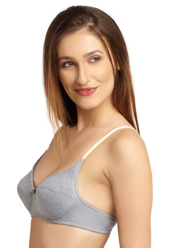 Daisy Dee Light Grey Padded Non Wired Full Coverage Bra NJZZ -L/Grey