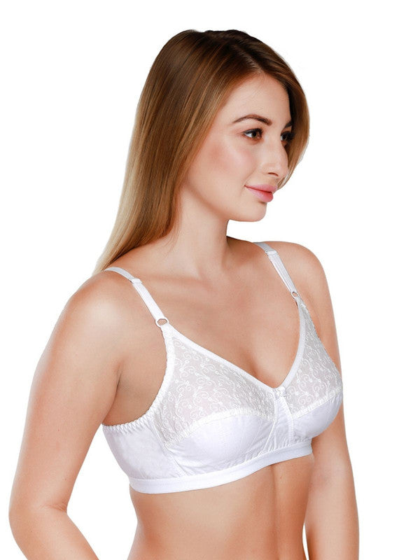 Daisy Dee White Non Padded Non Wired Full Coverage Bra NILIGNCE_White-Lovable India