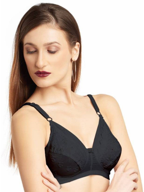 Daisy Dee Black Non Padded Non Wired Full Coverage Bra NCHRESMA_Black-Lovable India