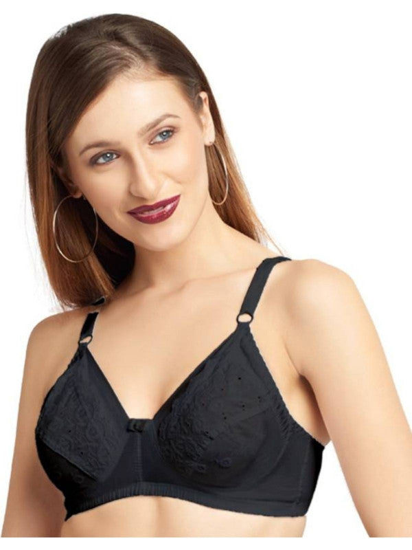 Daisy Dee Black Non Padded Non Wired Full Coverage Bra NCHRESMA_Black-Lovable India