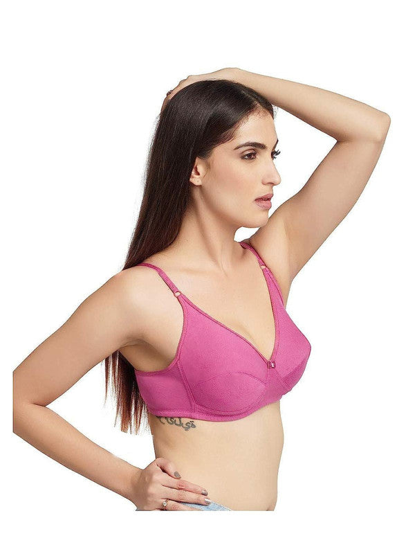 Daisy Dee O. Pink Non Padded Non Wired Full Coverage Bra NSARH_O. Pink-Lovable India