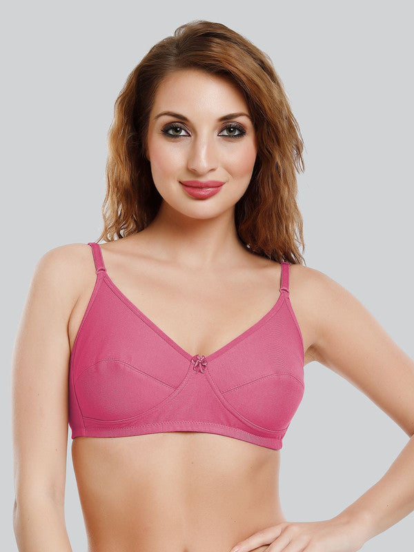 Daisy Dee R. Pink Non Padded Non Wired Full Coverage Bra NSARH_R. Pink-Lovable India