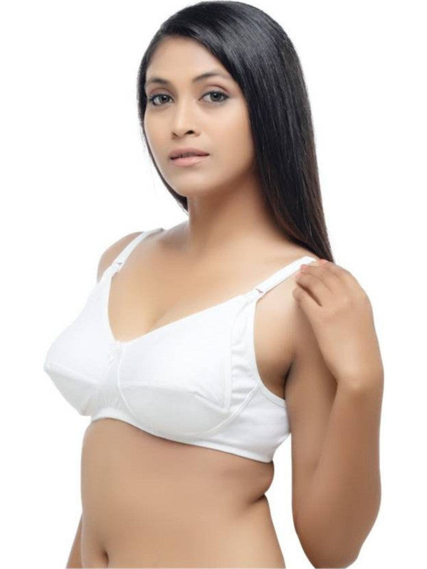 Daisy Dee White Non Padded Non Wired Full Coverage Maternity Bra -DAINTY_White-Lovable India