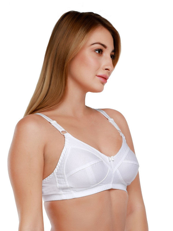 Daisy Dee White Non Padded Non Wired Full Coverage Bra NSHPU_White-Lovable India