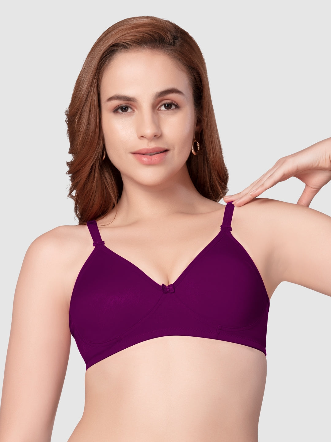 Daisy Dee Wine Non Padded Non Wired Full Coverage Bra NESPRT-Wine