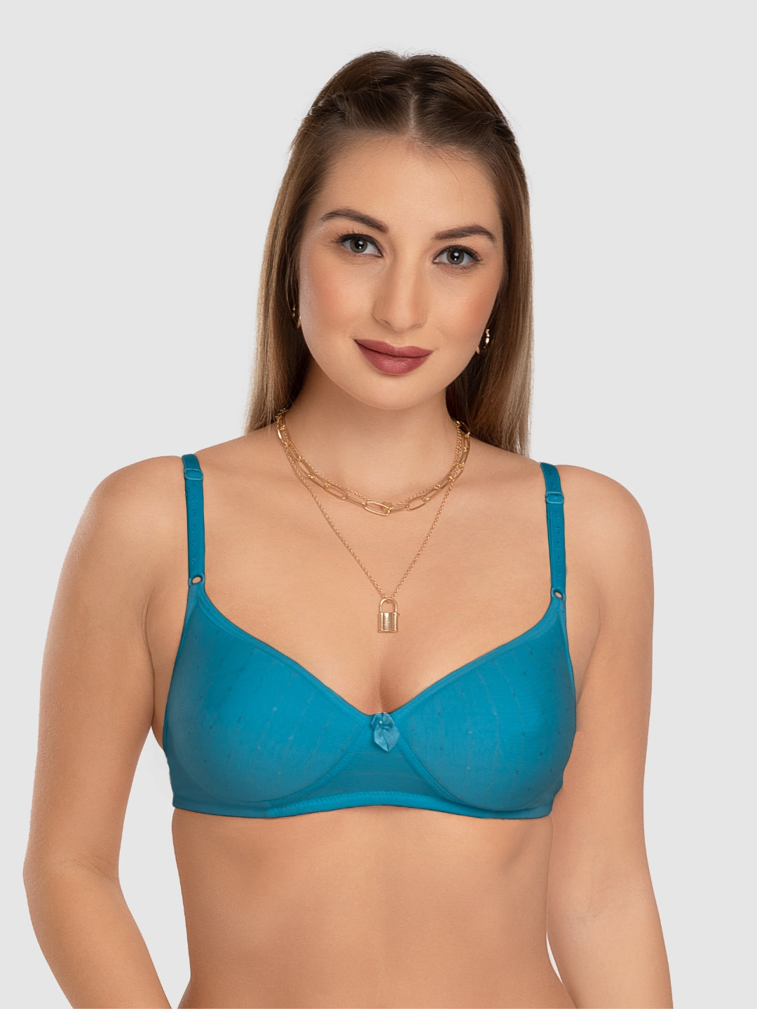 Daisy Dee Teal Blue Padded Non Wired Full Coverage Bra NCHL-T. Blue