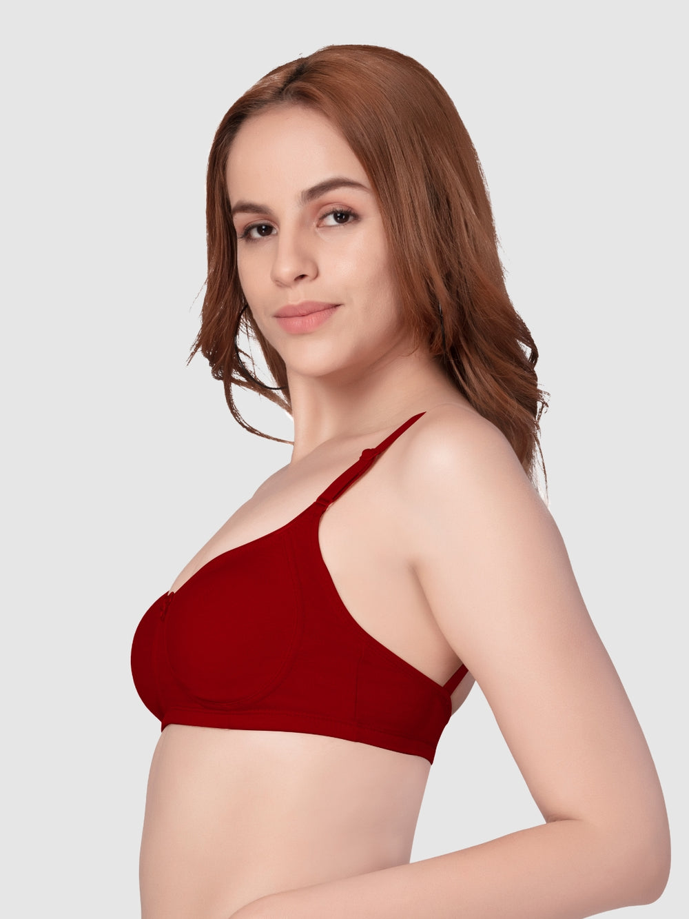 Daisy Dee B Red Non Padded Non-Wired Full Coverage T-Shirt Bra - NZYA-Brilliant Red