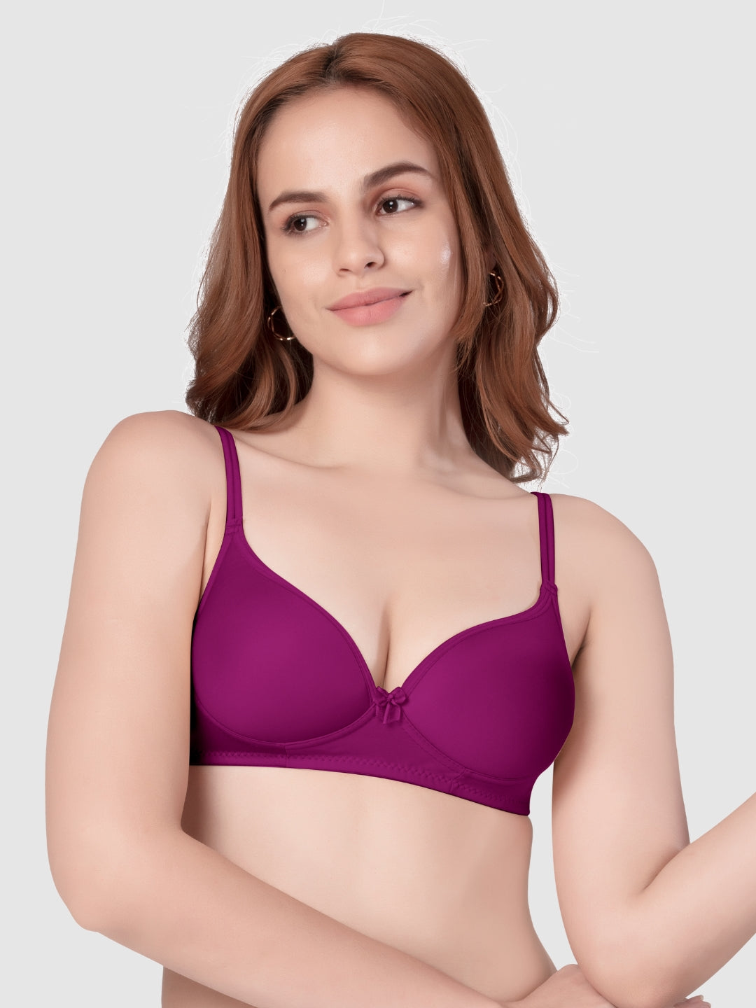 Daisy Dee Magenta Padded Non Wired Full Coverage Bra NKWI-Magenta