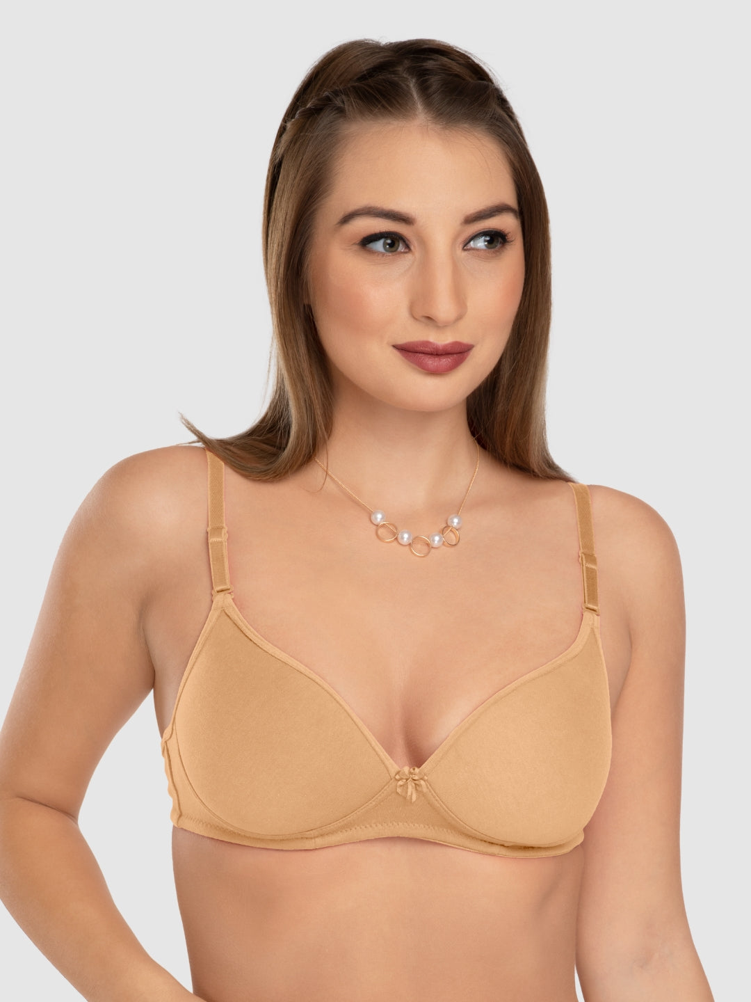 Daisy Dee Skin Padded Wirefree 3/4th Coverage Everyday Bra - NMSTI-Skin