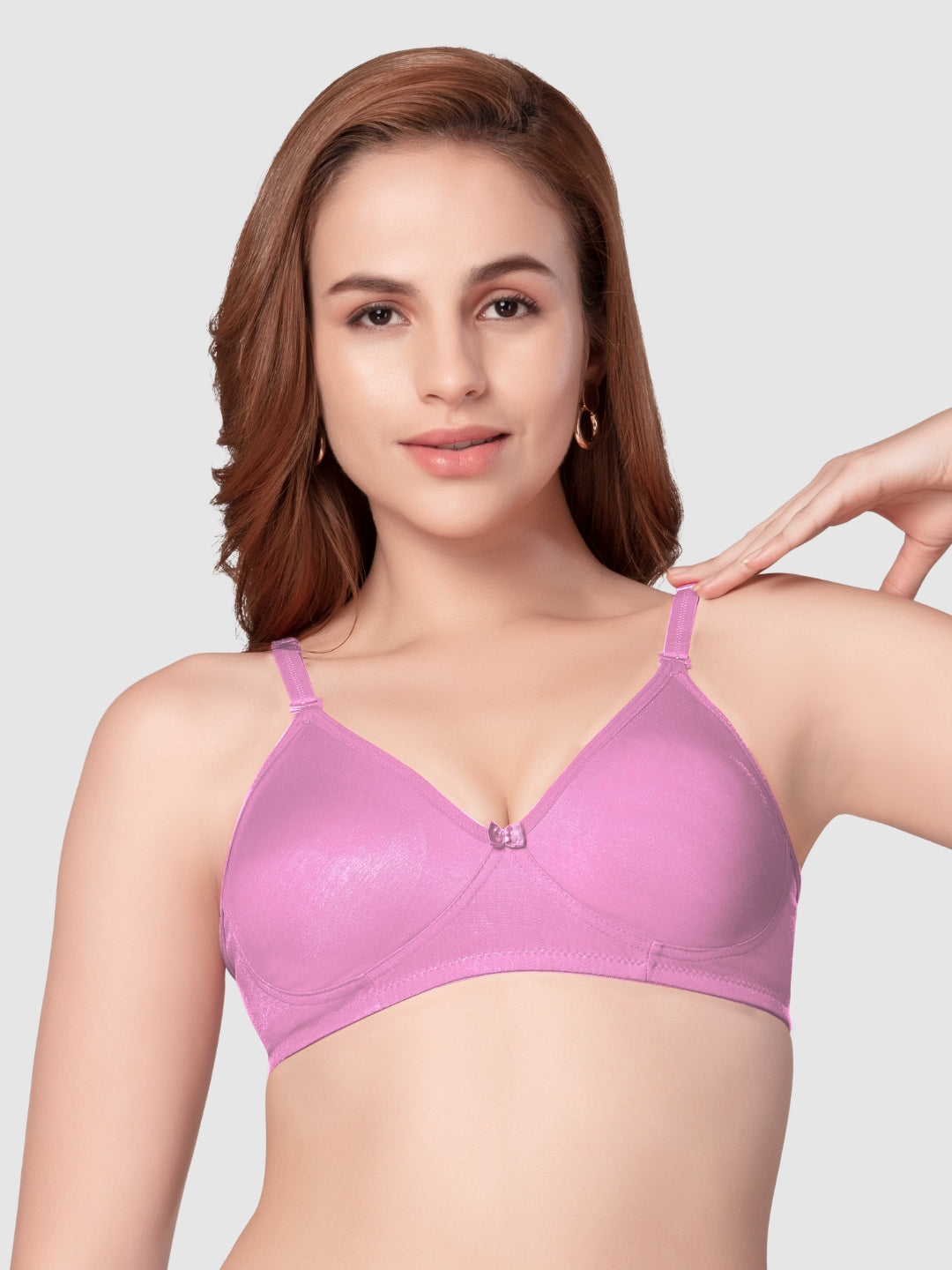 Daisy Dee Fuschia Pink Non Padded Non Wired Full Coverage Bra NESPRT-Fussia Pink