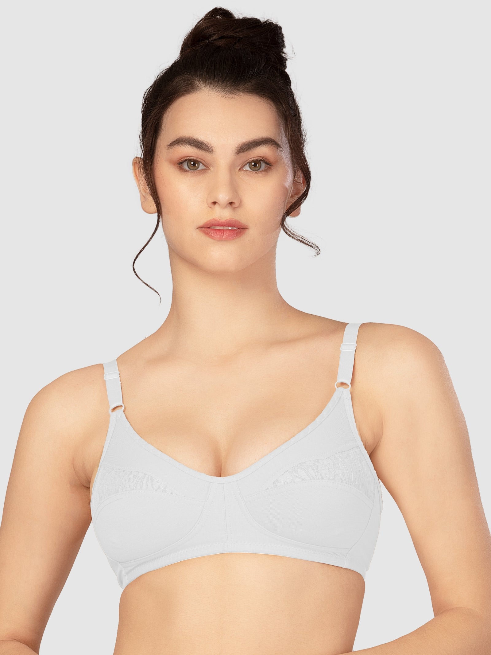 Lovable White Non Padded Non Wired Full Coverage Bra L-0196-WHITE