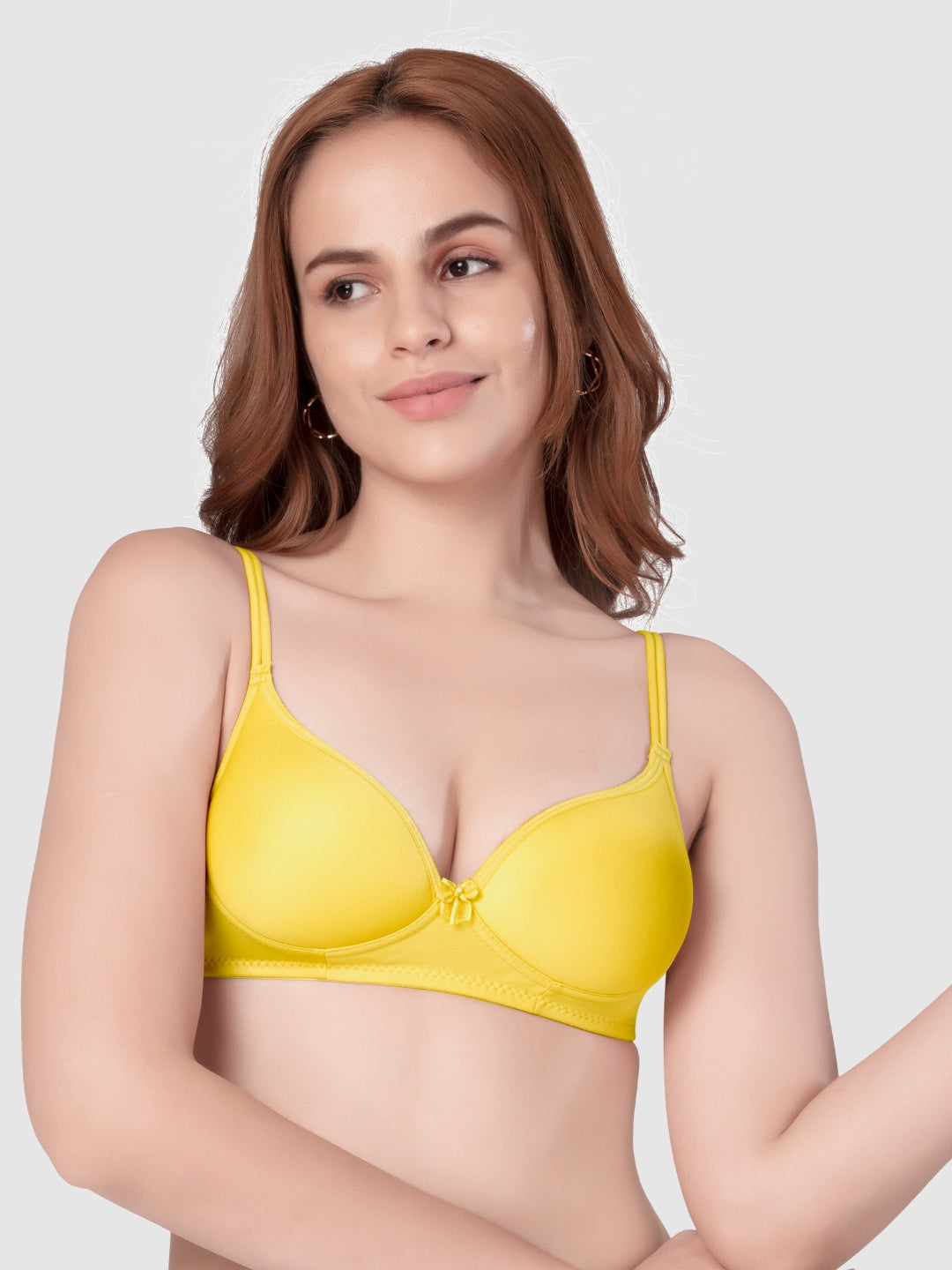 Daisy Dee Yellow Padded Non Wired Full Coverage Bra NKWI-Yellow