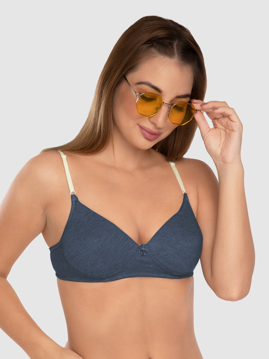 Daisy Dee Denim Blue Padded Non Wired Full Coverage Bra NJZZ-D.Blue