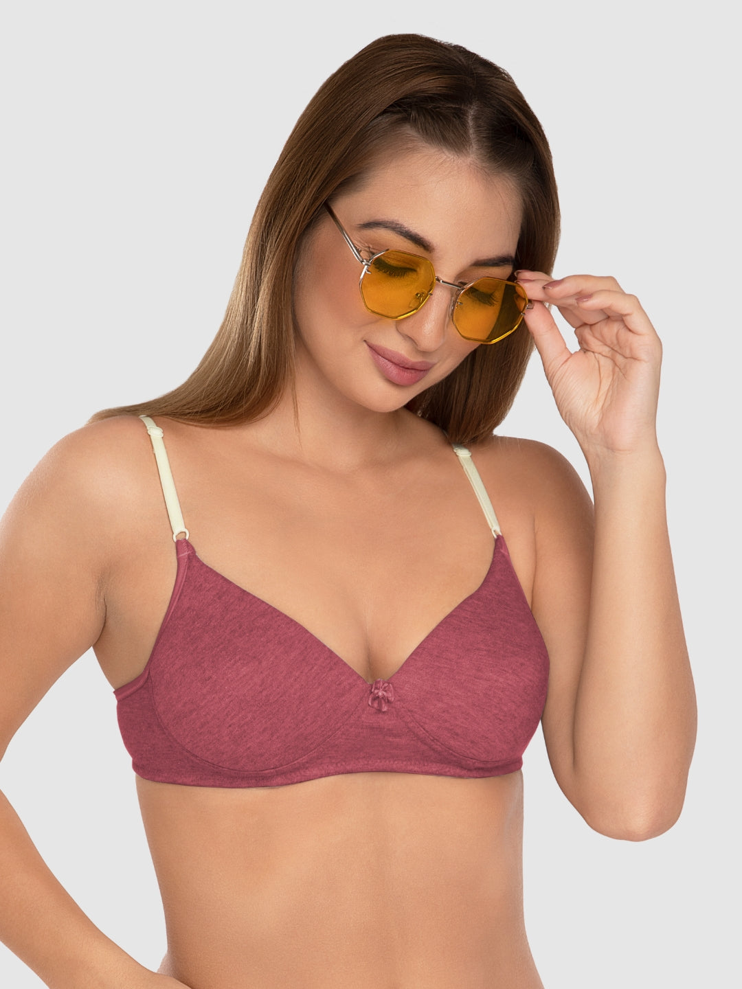 Daisy Dee Red Padded Non Wired Full Coverage Bra NJZZ-Red