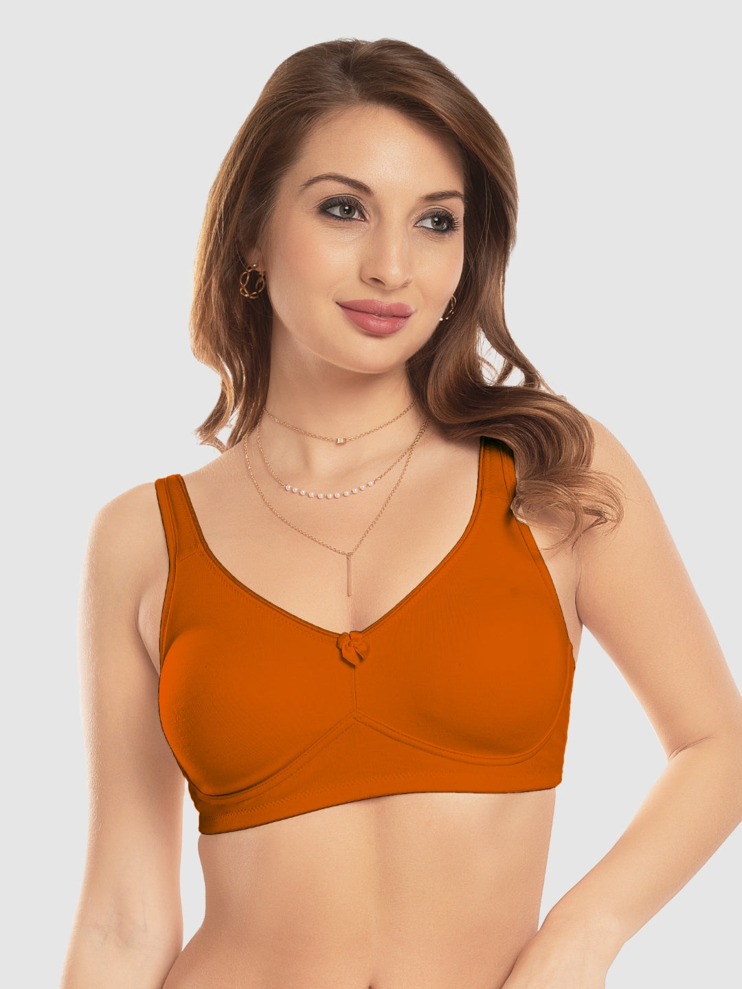 Daisy Dee Sunset Yellow Non Padded Non-Wired Full Coverage T-Shirt Bra - NDLGHT-Sunset Yellow
