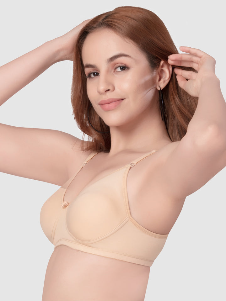 Daisy Dee Skin Non Padded Non Underwired Full Coverage T-Shirt Bra - NYSIKA-Skin