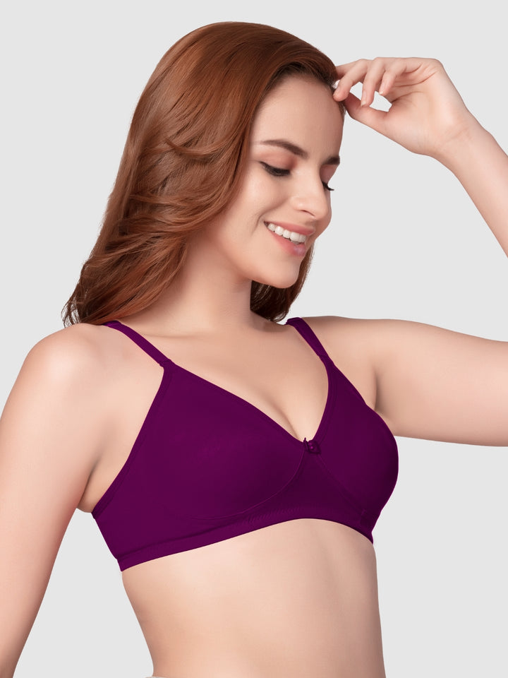 Daisy Dee Wine Non Padded Non Wired Full Coverage Bra NESPRT-Wine
