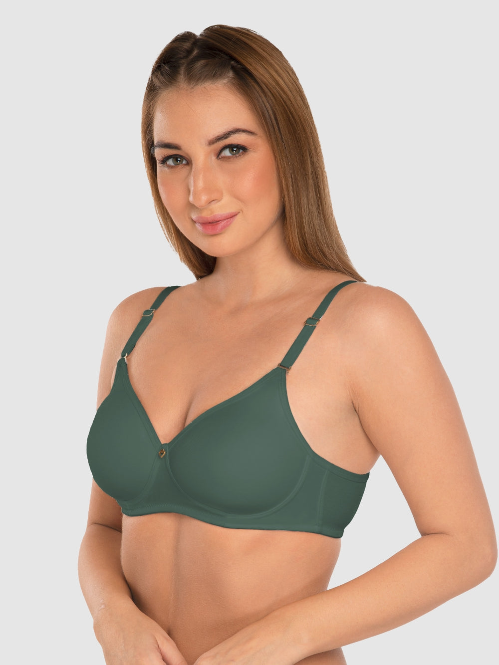 Daisy Dee Dark Green Highly Padded Non-Wired Full Coverage T-Shirt Bra - NMPL_D.GREEN