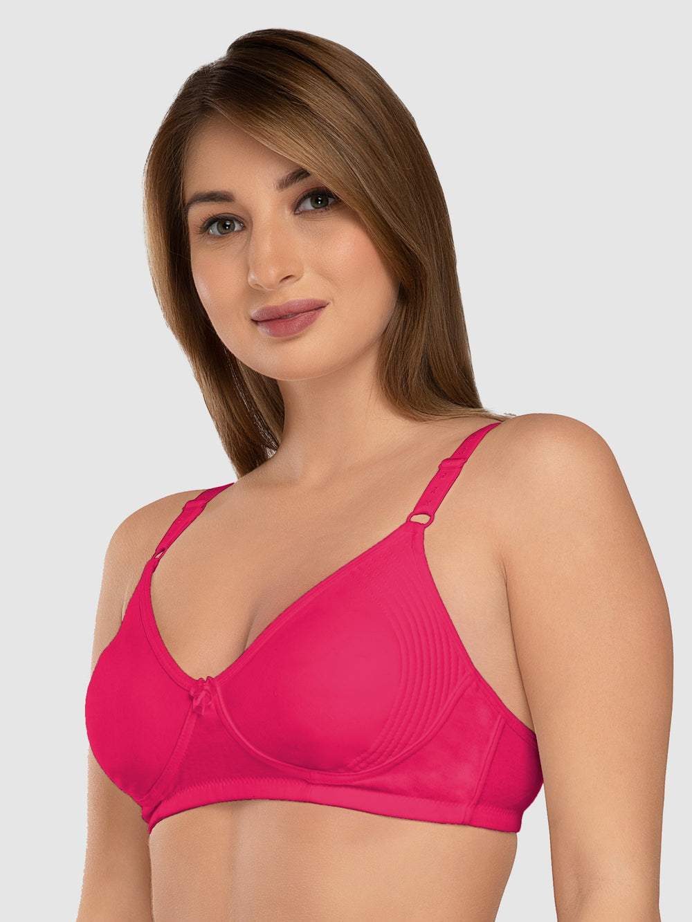 Daisy Dee Crimson Red Non Padded Non Wired Full Coverage Bra NSMPSMTH-Crimson Red