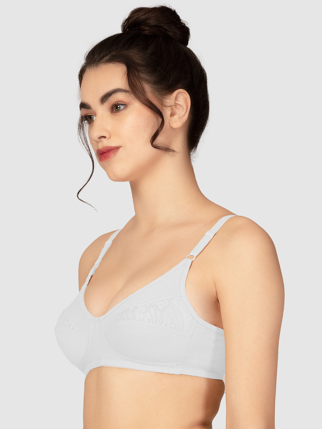 Lovable White Non Padded Non Wired Full Coverage Bra L-0196-WHITE