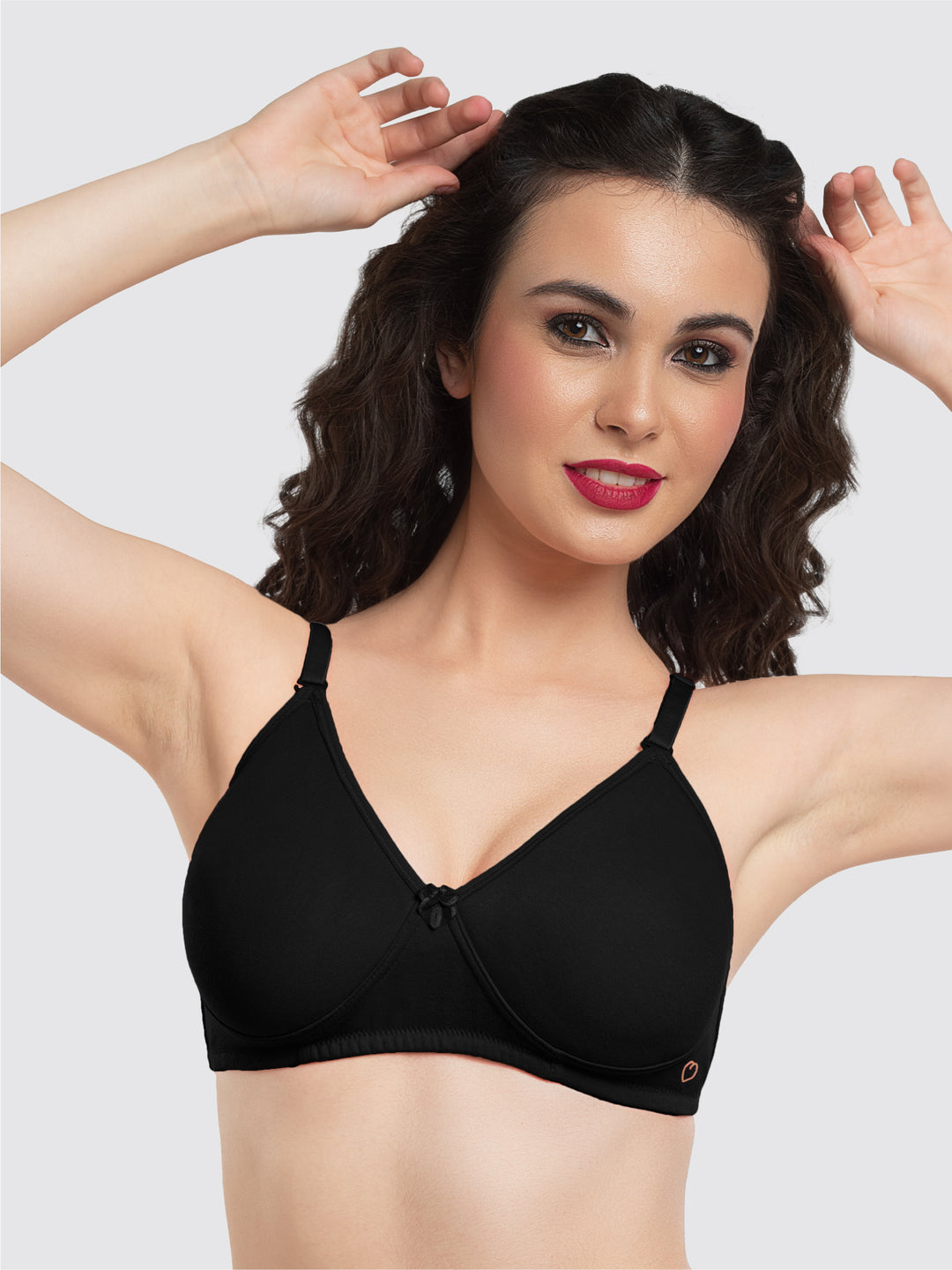 Lovable Black Non Padded Non Wired Full Coverage Bra LE-230-Black