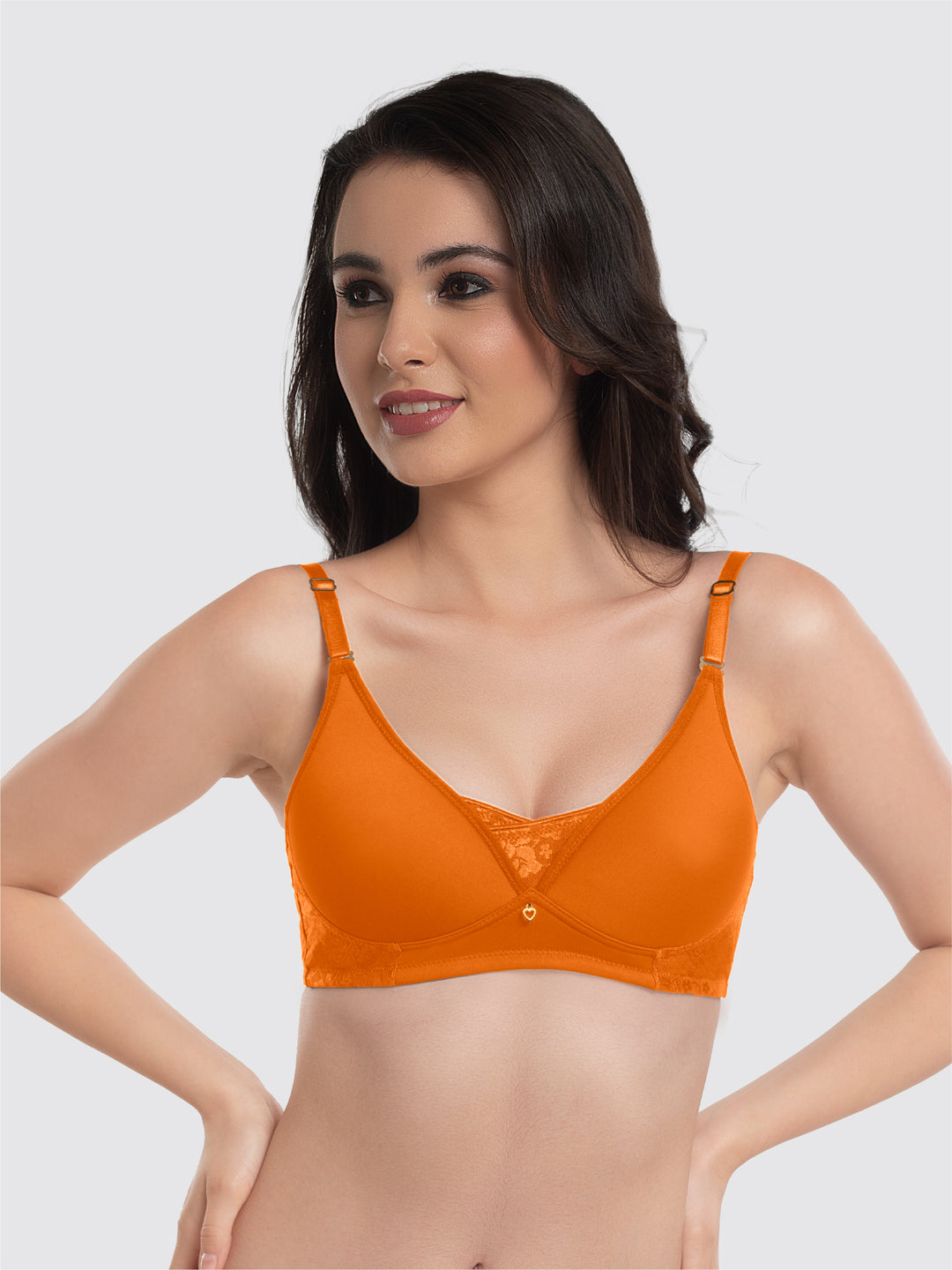 Lovable Sunset Yellow Padded Non Wired Full Coverage Bra LE-239-Sunset Yellow