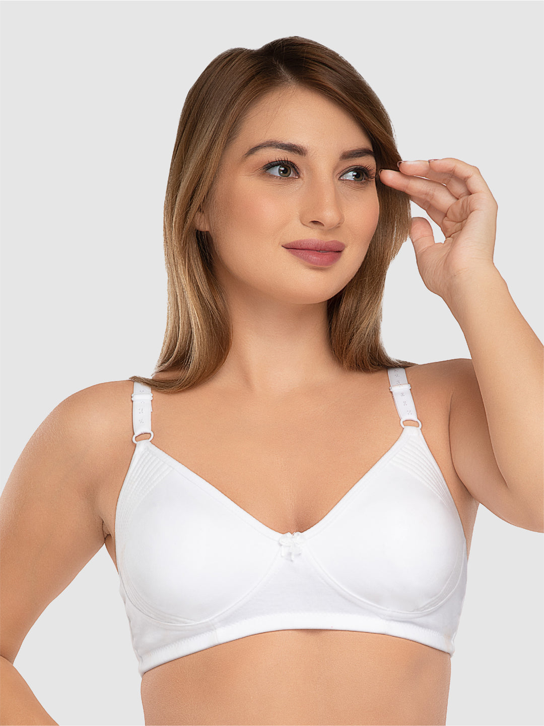 Daisy Dee White Non Padded Non Wired Full Coverage Bra NSMPSMTH-White