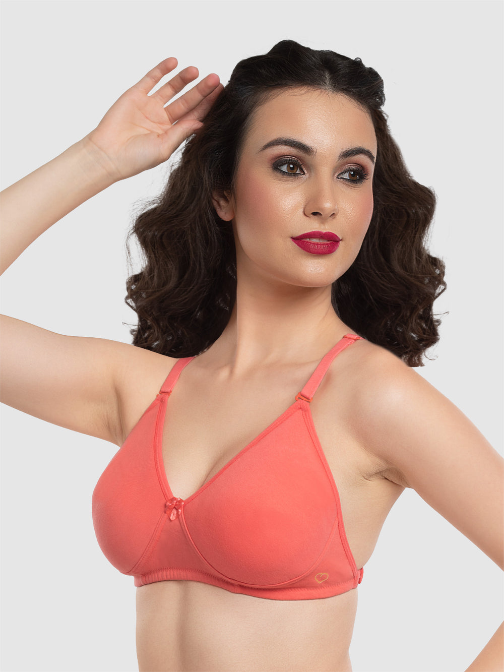 Lovable Carrot Non Padded Non Wired Full Coverage Bra LE-230-Carrot
