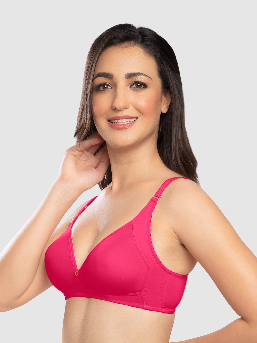 Lovable Brick Red Padded Non Wired Full Coverage Bra LE-234-Brick Red