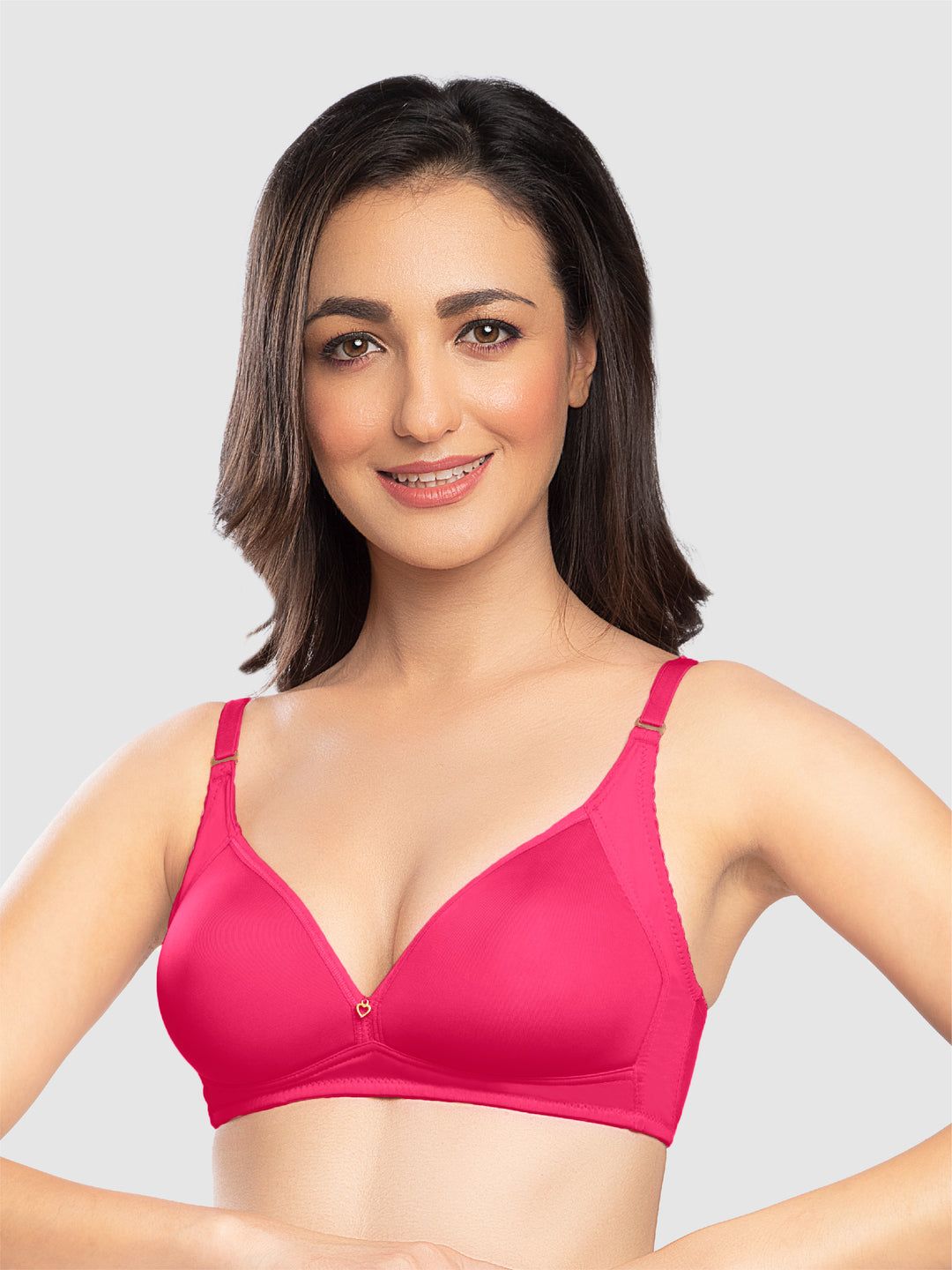 Lovable Brick Red Padded Non Wired Full Coverage Bra LE-234-Brick Red