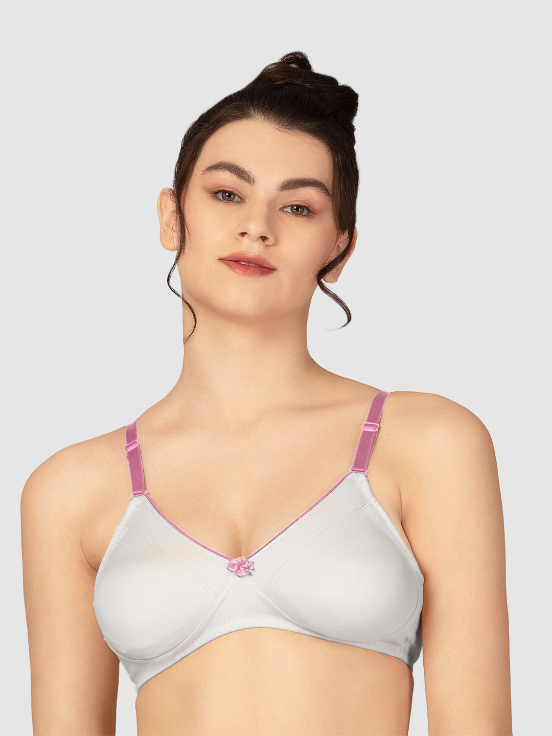 Lovable White Non Padded Non Wired Full Coverage Bra NOBEL-White