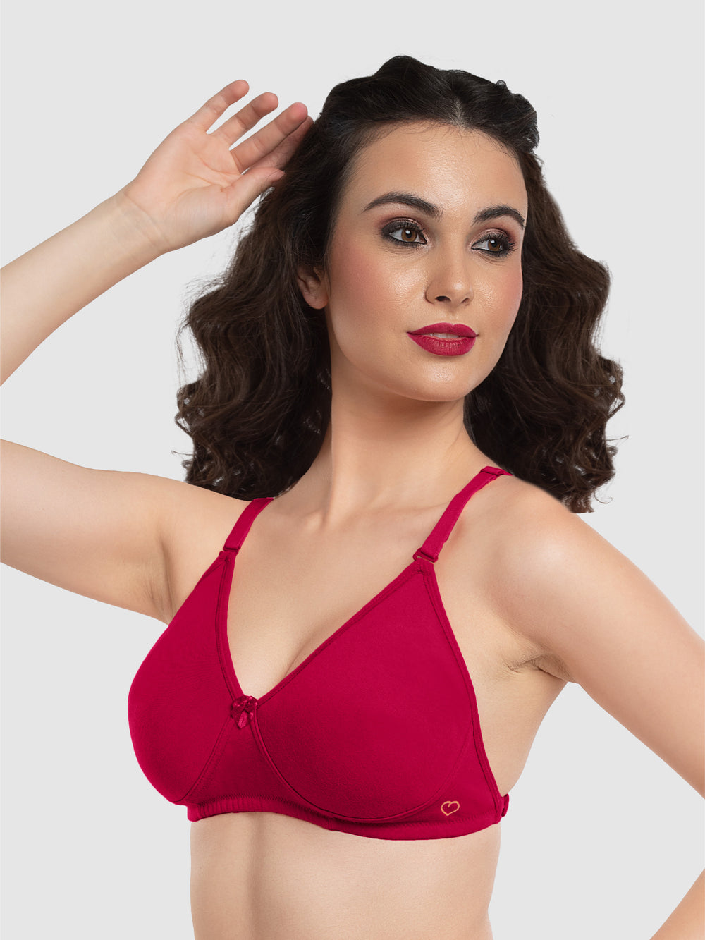 Lovable Raspberry Non Padded Non Wired Full Coverage Bra LE-230-Raspberry