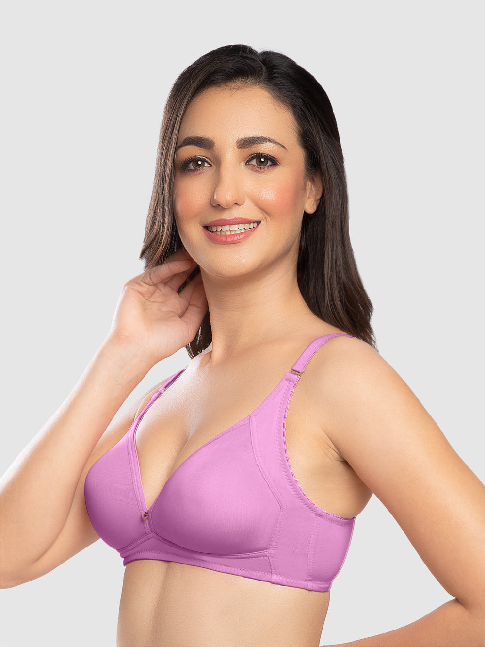 Lovable Fuschia Pink Padded Non Wired Full Coverage Bra LE-234-Fuchsia Pink