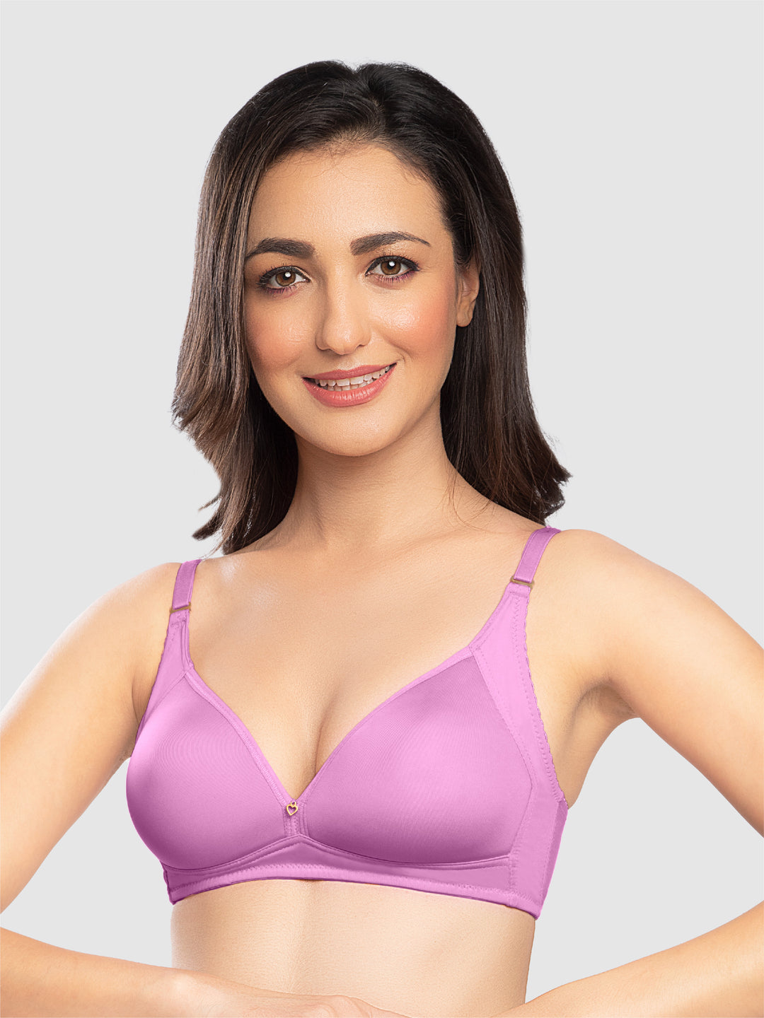 Lovable Fuschia Pink Padded Non Wired Full Coverage Bra LE-234-Fuchsia Pink
