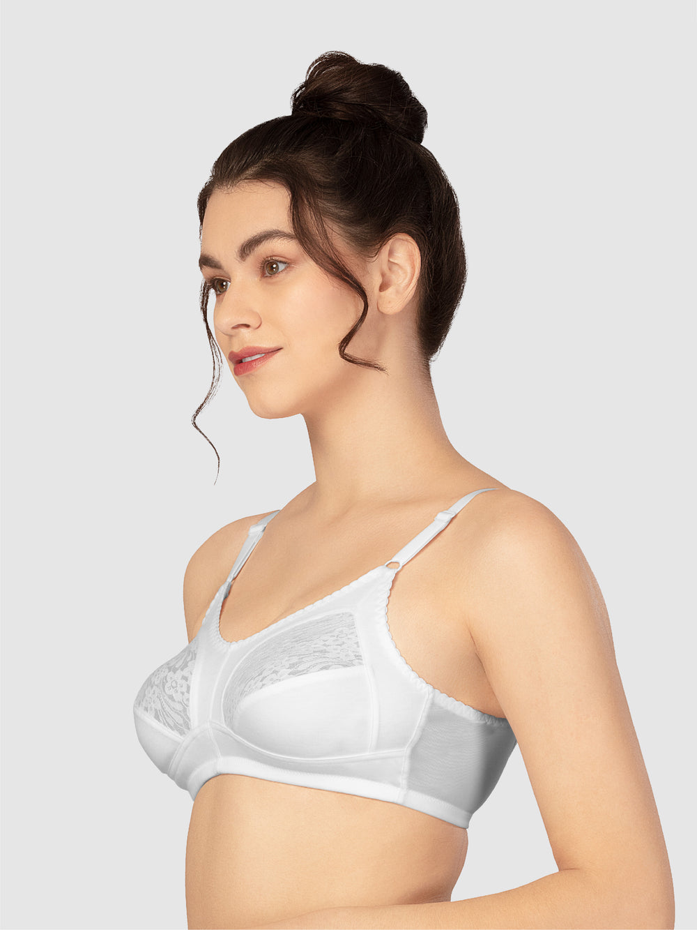 Lovable White Non Padded Non Wired Full Coverage Bra PD-6011-WHITE