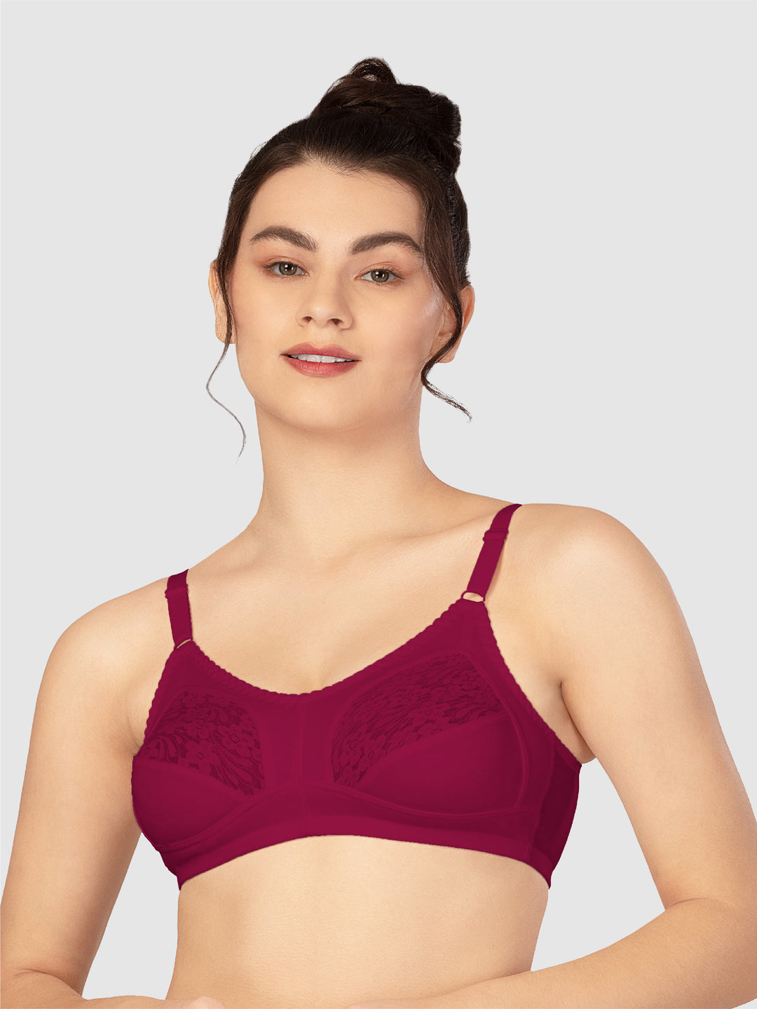 Lovable Wine Non Padded Non Wired Full Coverage Bra PD-6011-Wine