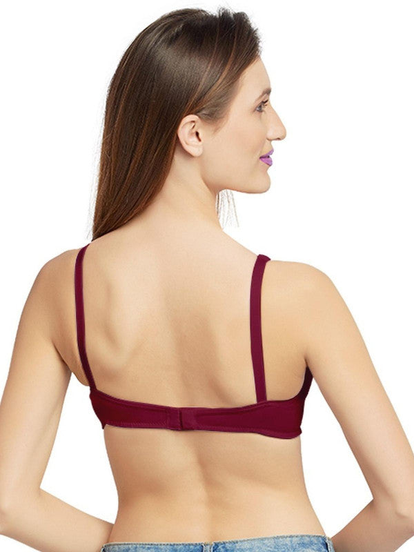 Lovable Skin and Maroon Non Padded Wirefree Bra Pack of 2 - ULTRA-SKIN/MAROON