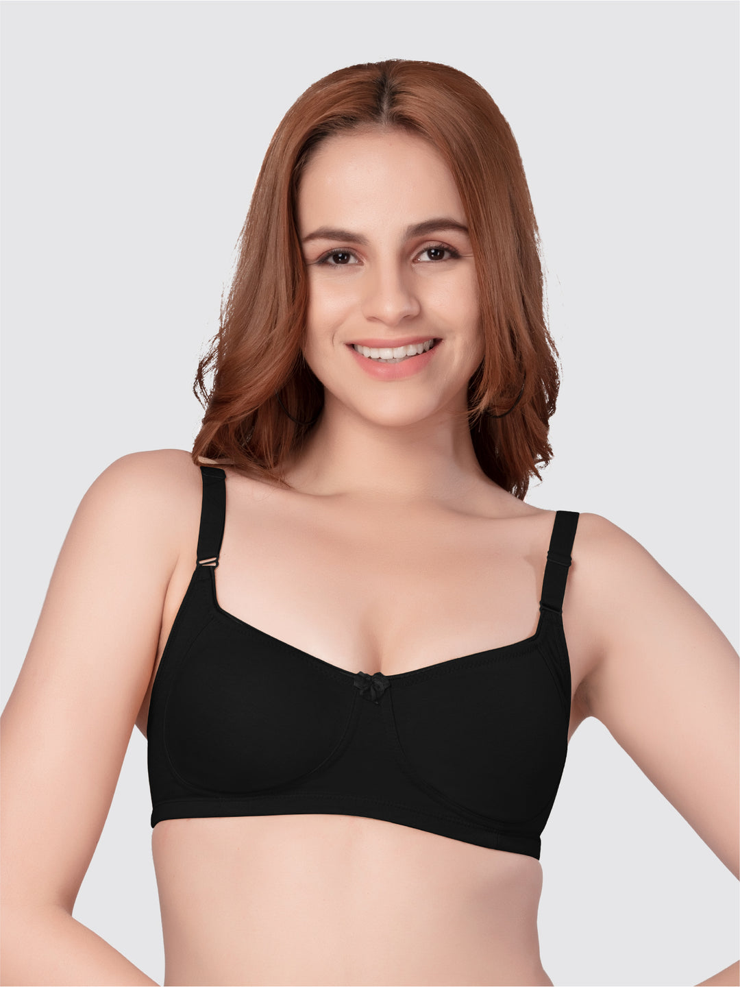 Daisy Dee Black Non Padded Non-Wired Full Coverage T-Shirt Bra - NZYA-Black