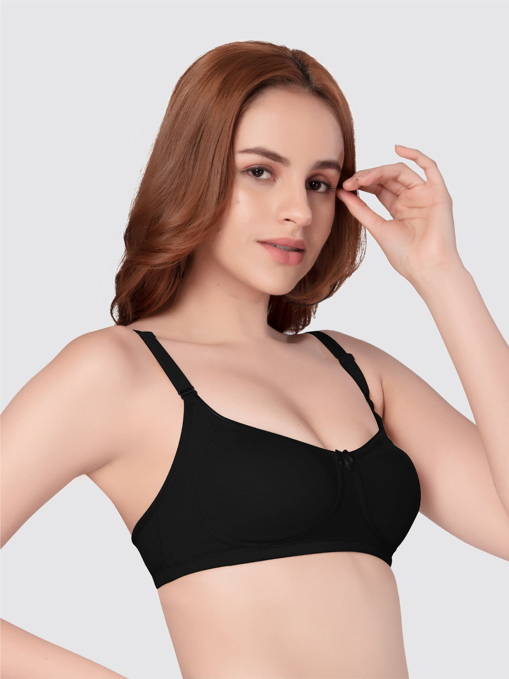 Daisy Dee Black Non Padded Non-Wired Full Coverage T-Shirt Bra - NZYA-Black