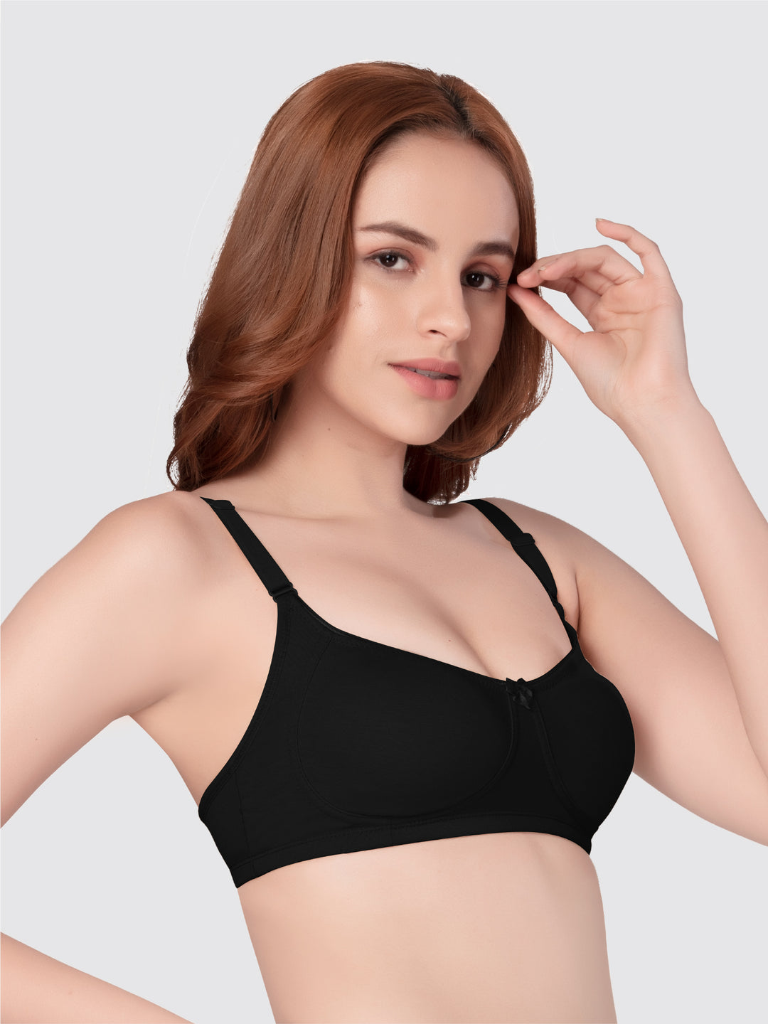 Daisy Dee Black Non Padded Non-Wired Full Coverage T-Shirt Bra - NZYA-Black