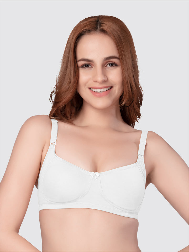 Daisy Dee White Non Padded Non-Wired Full Coverage T-Shirt Bra - NZYA-White