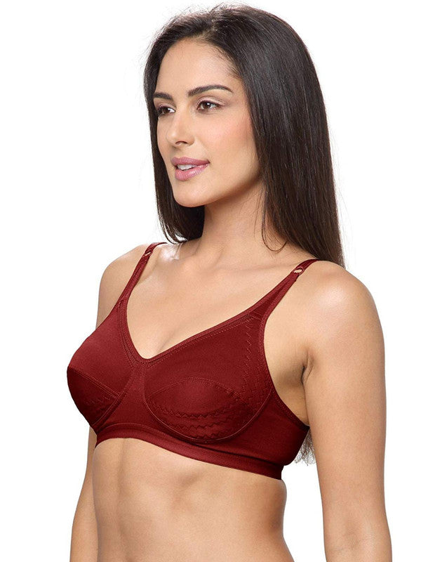 Lovable Maroon Non Padded Non Wired Full Coverage Bra CES-218-MAROON-Lovable India