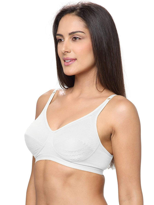 Lovable White Non Padded Non Wired Full Coverage Bra CES-218-WHITE-Lovable India
