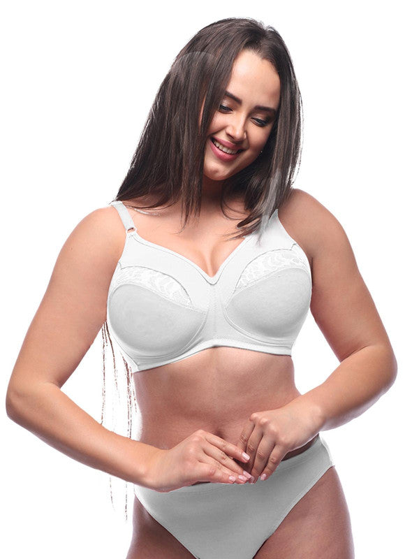 Lovable White Non Padded Non Wired Full Coverage Bra ADL The 1 Prime-White