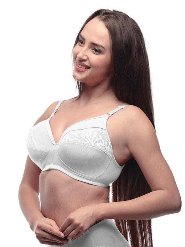 Lovable White Non Padded Non Wired Full Coverage Bra ADL The 1 Prime-White