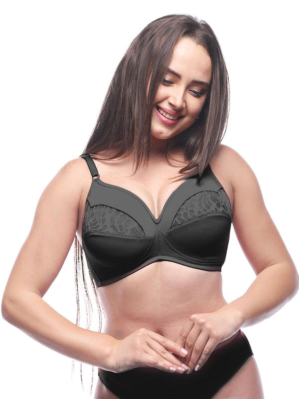 Lovable Black Non Padded Non Wired Full Coverage Bra ADL The 1 Prime-Black