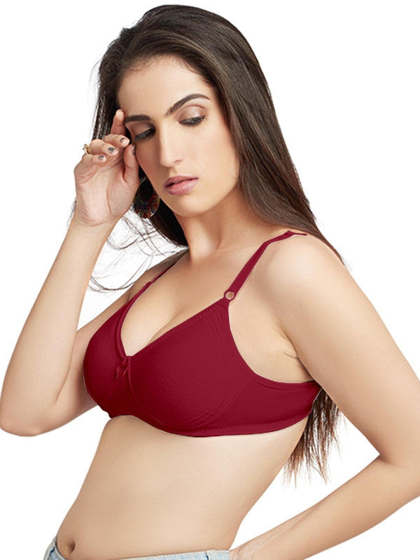 Lovable Wine Non Padded Non Wired Full Coverage Bra CLASSIC - Wine-Lovable India